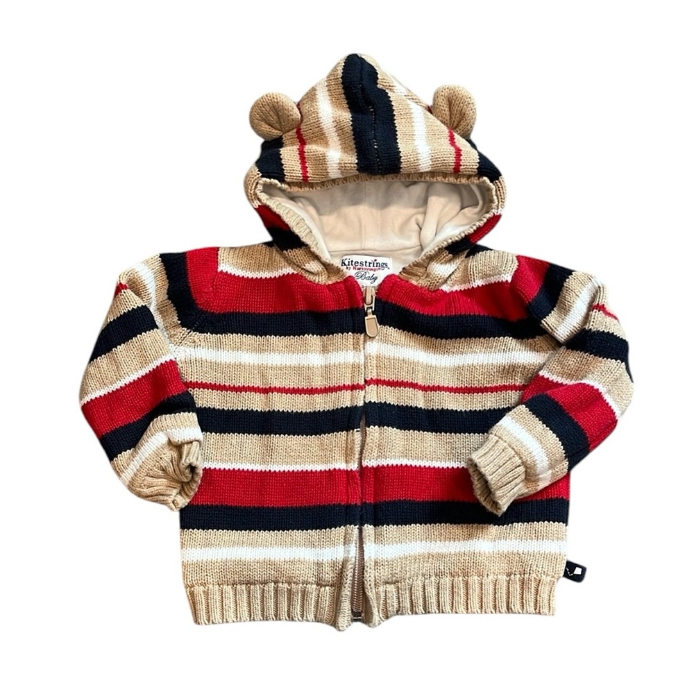 Kitestrings by Hartstrings | EUC Striped Hoodie with Bear Ears